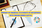 The Ministry of Finance's latest guidance on analysis and synthesis of financial statements of FDI enterprises